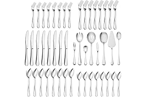 HaWare 48-Piece Silverware Set with Serving Utensils