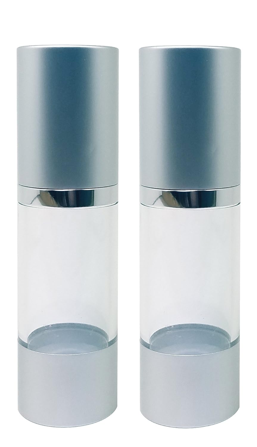 Perfume Studio Airless Pump Bottle Refillable; 1 oz. Ideal Airless Dispenser Container for Travel Made from BPA Free Clear Durable Plastic. (30ml - 6, Airless Pump Bottle)