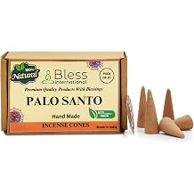 Bless International Palo Santo 100%-Natural-Incense-Cones Handmade-Hand-Dipped Organic-Chemicals-Free for-Purification-Relaxation-Positivity-Yoga-Meditation The-Best-scents 20 Count