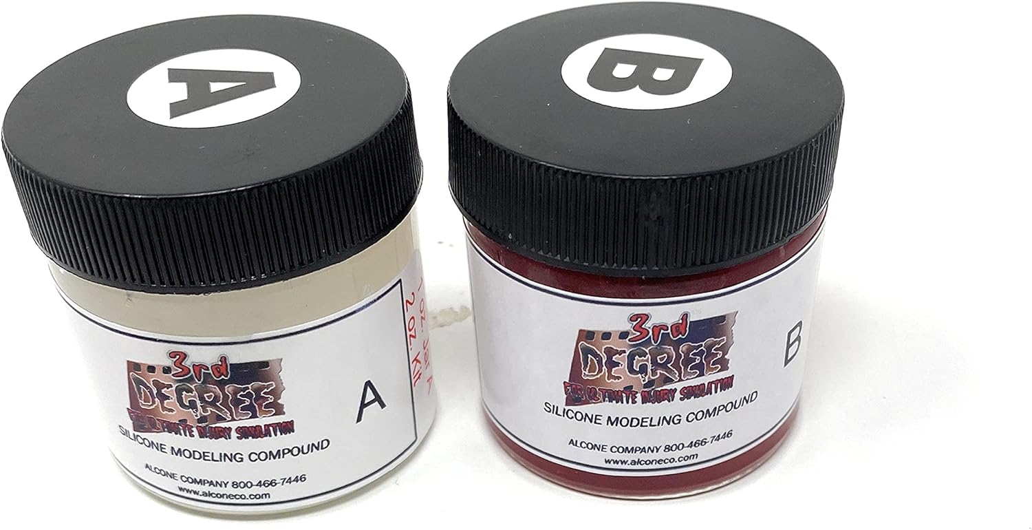 YBW 3rd Degree Silicone Molding Compound Wound Scar Prosthetic SFX Simulation, Blood Red 2oz