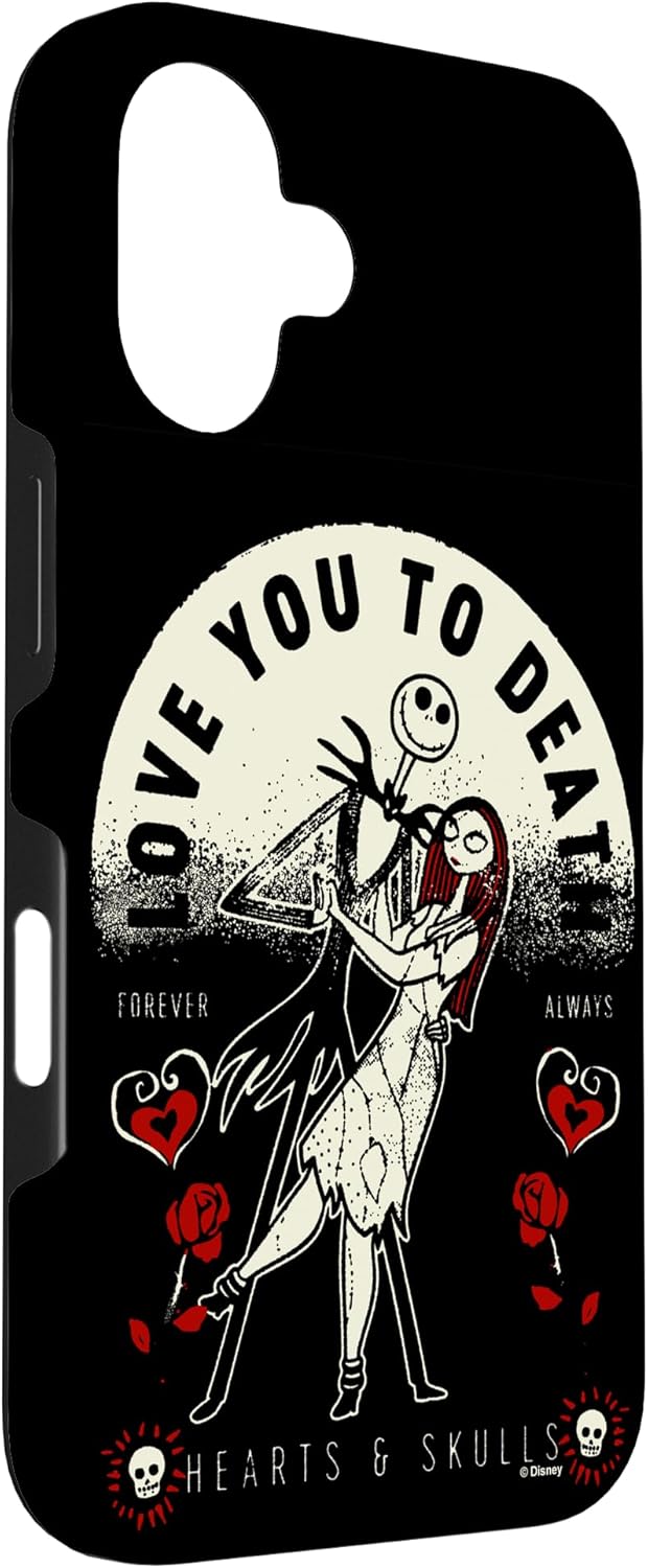 Disney Nightmare Before Christmas Valentine's Day Love You Case for iPhone 16