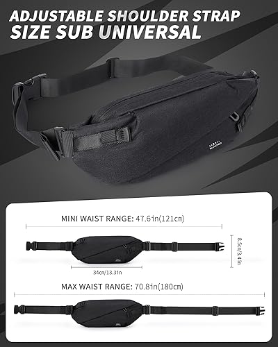 Miniatura 3 de Riñoneras para hombres, bolsas cruzadas para mujer, cintura de moda, entrenamiento al aire libre, viajes, casual, bolsa de hombro para correr,