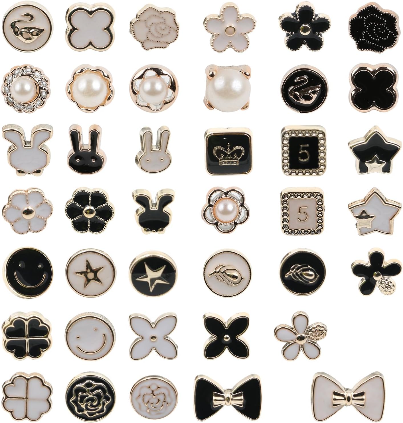 40 Women's Shirt Brooch Buttons, KOWVOWZ Women Cover up Safety Brooch Pins Buttons, Buttons Without Sewing, Cover Up Brooch Pins, Modesty Pins for Clothes Cardigan Dress DIY Decoration