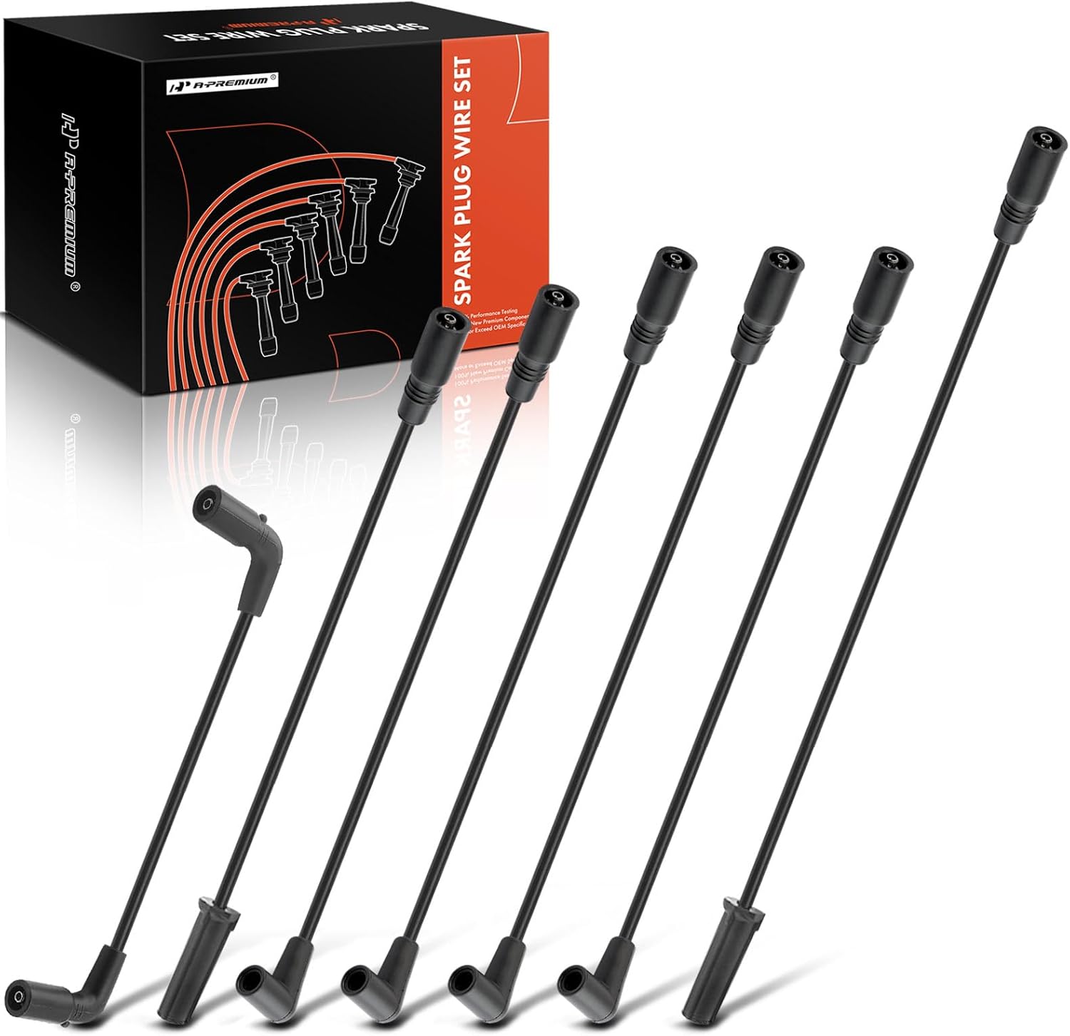 A-Premium Ignition Spark Plug Wires Set of 7 Compatible with Chevrolet Silverado 1500 Express Astro Blazer K1500 S10 & GMC Savana Sierra Jimmy Sonoma & Isuzu & Oldsmobile