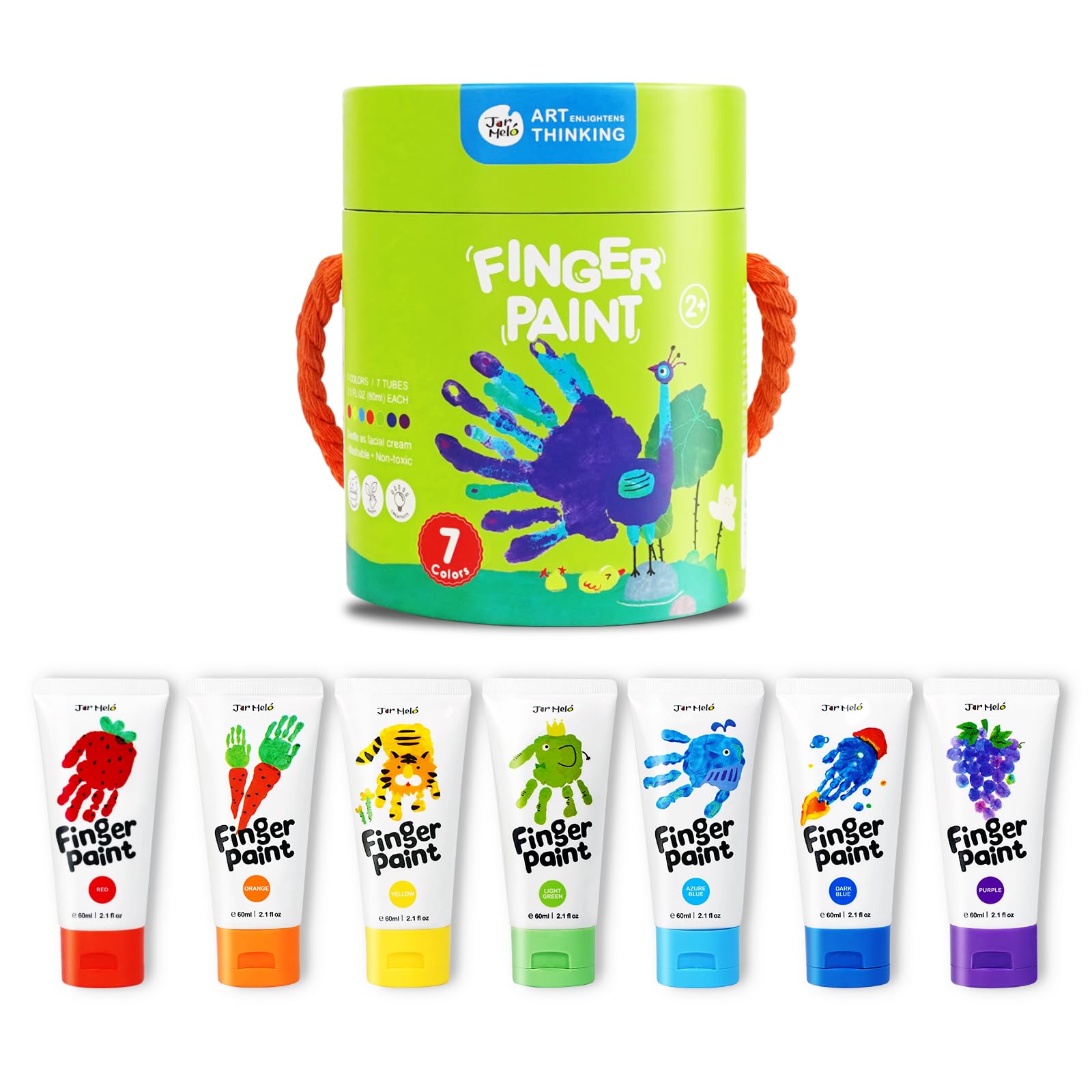 Amazon.com: Jar Melo Washable Finger Paints for Toddlers, 7