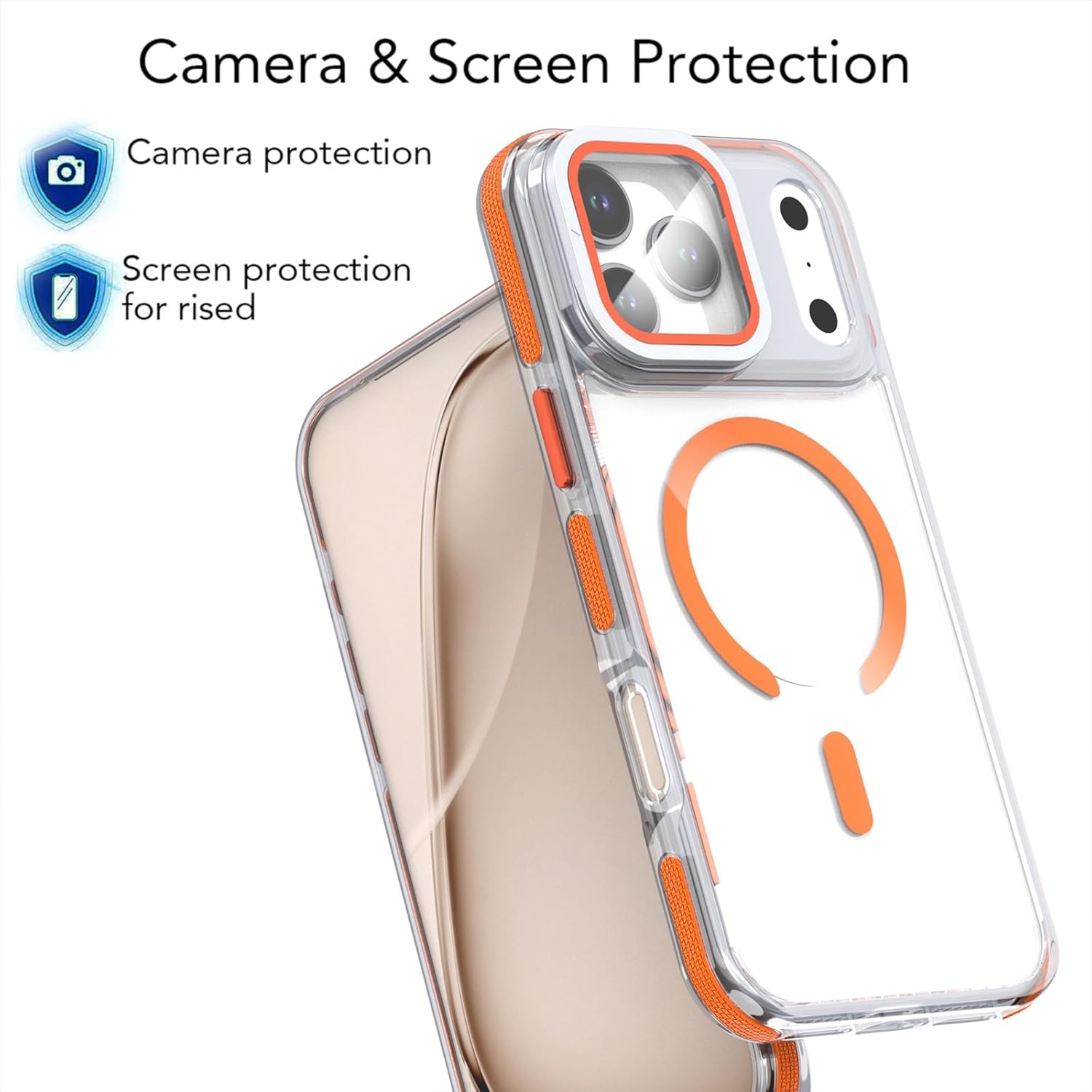 for iPhone 17 Pro Max Magnetic Clear Case, MagSafe Compatible, Kickstand & Lens Protection, Soft Shockproof Bumper, Non-Yellowing Cover with Wrist Lanyard