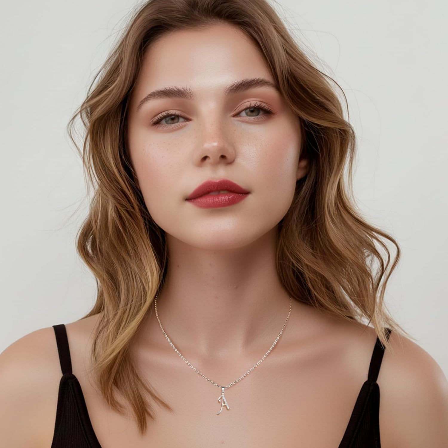 VIKI LYNN Initial Necklace for Women Letter pendant Necklace A to Z with Cubic Zirconia Silver or Gold Letter Charm Necklace Anniversary, Birthday, Graduation Gift for Women, Mom, Her - Image 2