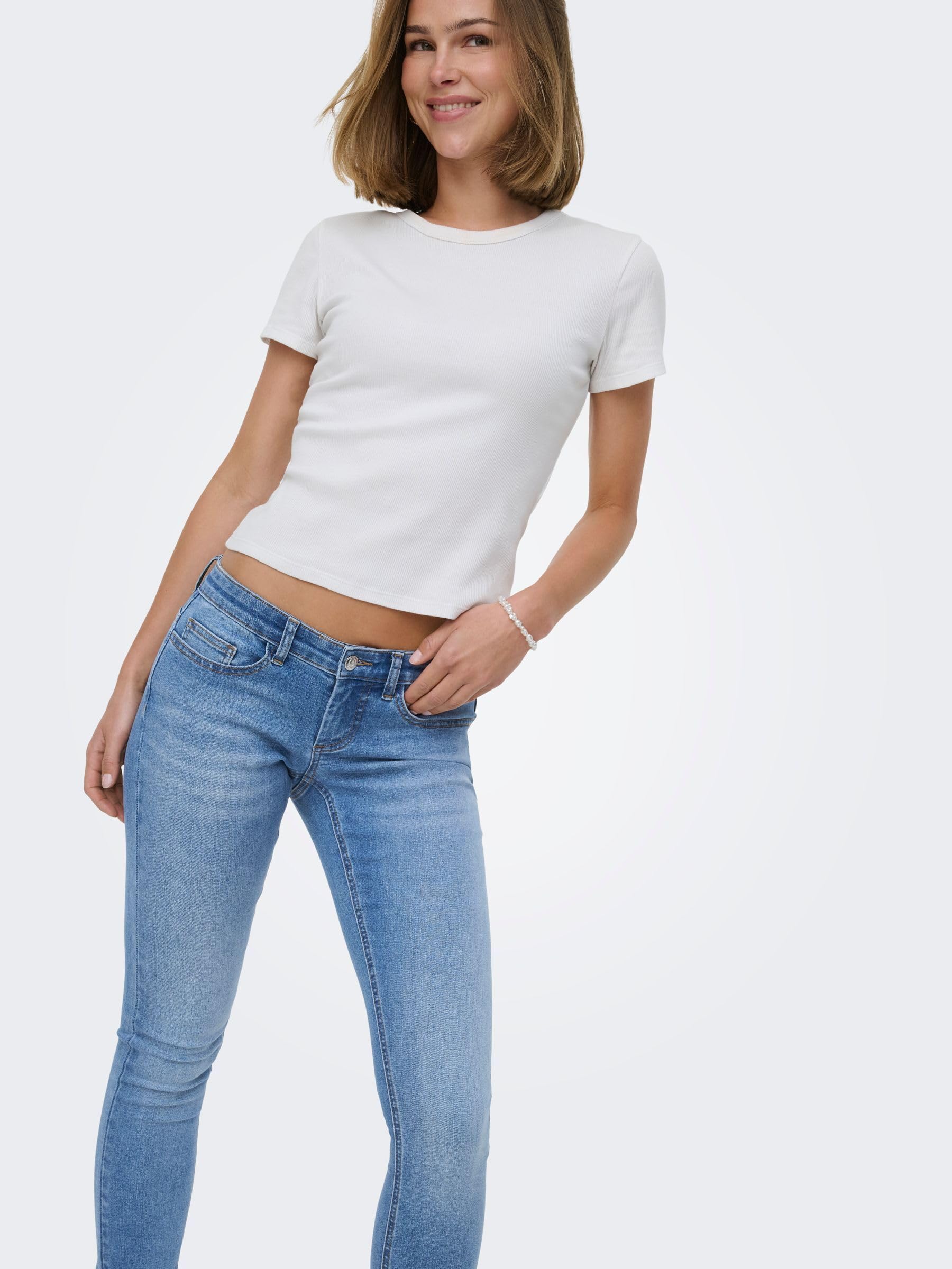 ONLY Female Skinny Jeans ONLCORAL Niedrige Taille Skinny Fit Jeans