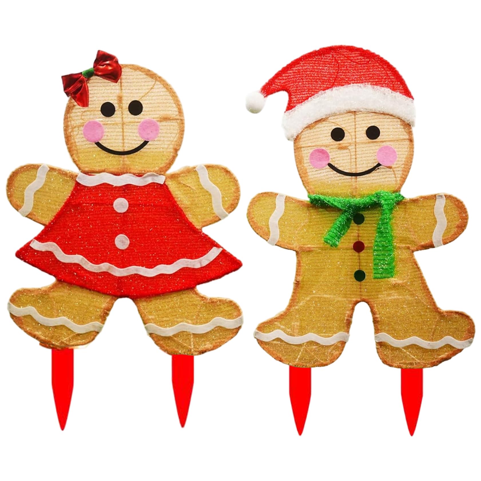 Décoration pain d'épices acrylique pour illuminer une pelouse familiale à Noël