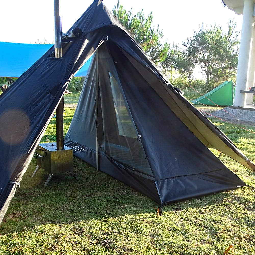 Tenda da Campeggio Teepee Tenda da Esterno a Piramide Calda per Persone Singole per Campeggio Escursionismo Perfetta per lo Zaino in Spalla con di Design La Nostra Compatta Ultraleggera
