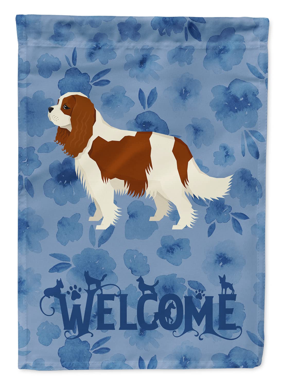 Cavalier Spaniel Welcome Flag drapeau en toile grand format pour célébrer votre compagnon