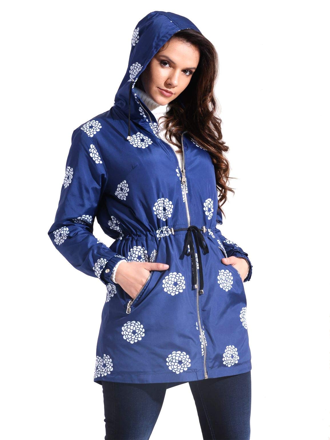 Ss7 Women's Navy Showerproof Windproof Raincoat