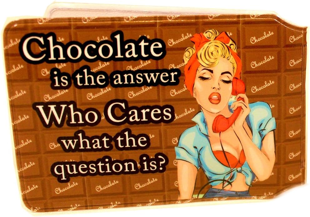 Honeey(80+ Designs) Bus Pass Wallet Credit Travel Rail Ticket Card Holder for Oyster Business ID Card (Chocolate is The Answer)