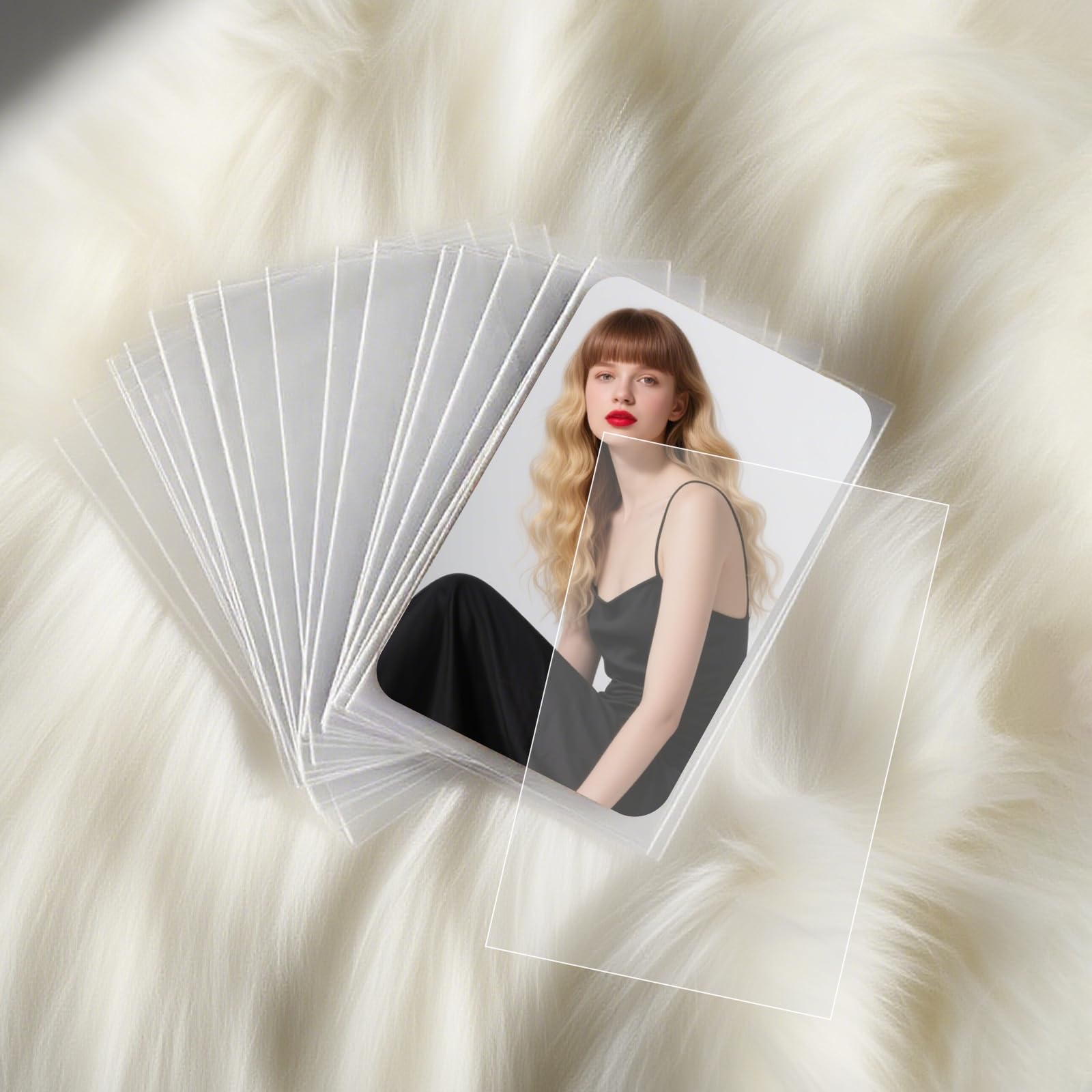 200 Pcs Photocard Sleeves, 59 x 90 mm Ultra Thickness Kpop Clear Sleeves Idol Photo Cards Proector Tranding Cards Shield Cover - Image 4