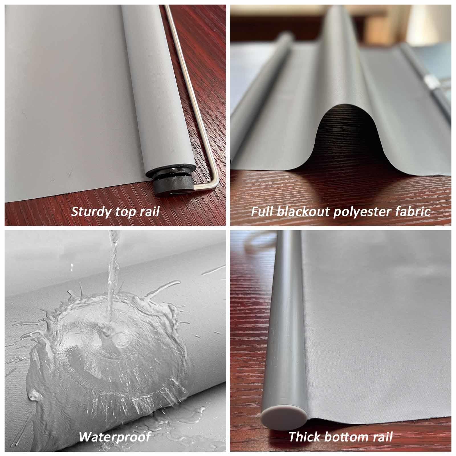 Tende A Rullo Oscurante Retrattili,Tende Avvolgibile Senza Fili Per Finestre,Tende A Rullo Con Ventosa,Parasole Tenda A Rullo Temporanee Larghe 32-150cm,Non È Necessario Forare,White-107x200cm/42x79in