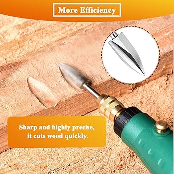 5PCS Wood Carving Drill Bits with 1/8'' Shank Woodcarving