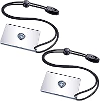 Vista 1 de Jetec 2 Pieces Survival Reflective Mirror 2 x 3 Inch Send Remotely PFD Mirrors Outdoor Survival Technologies Small Signal Mirror for Backpacking