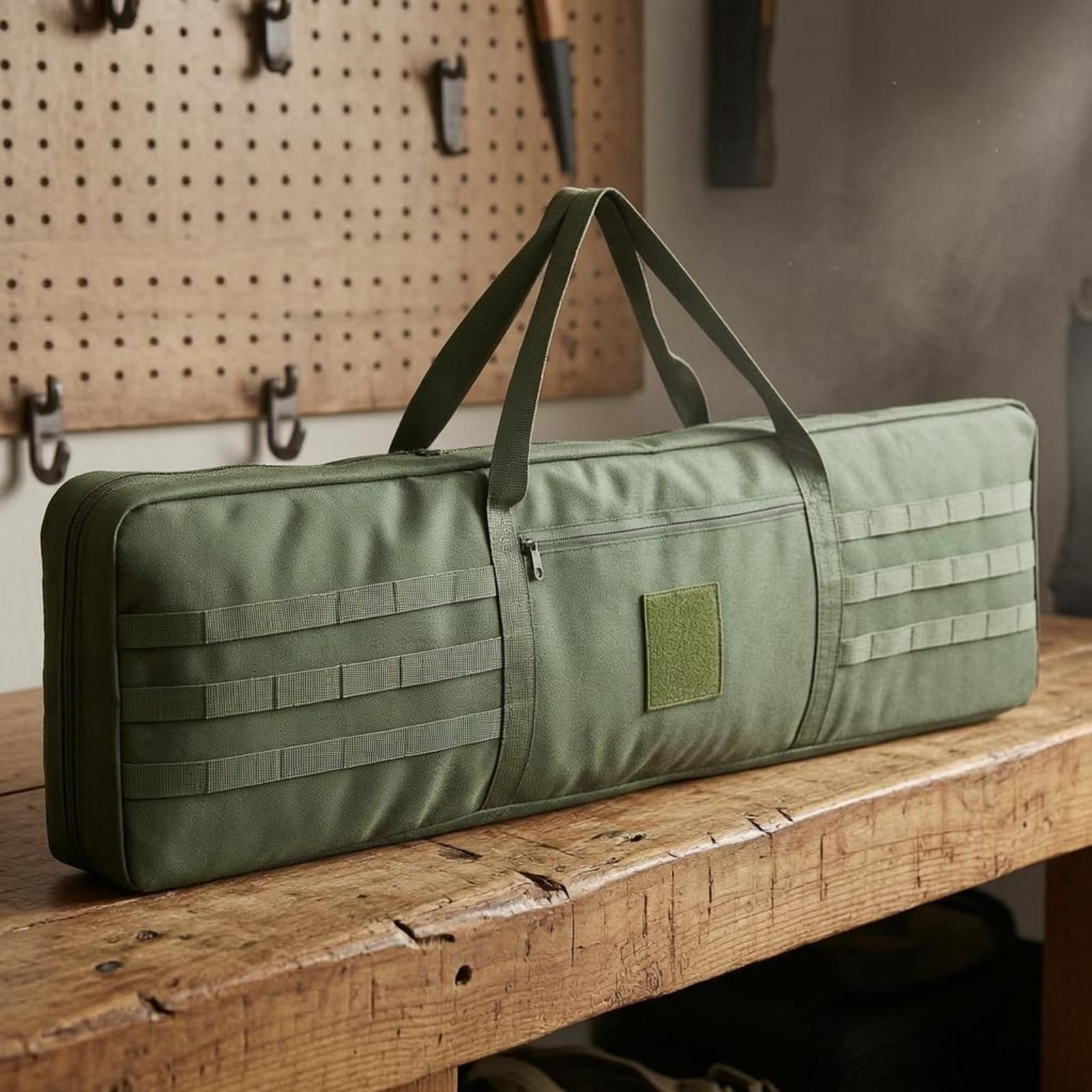 Zeltstangen Tasche Aufbewahrung Organizer Tragetasche Aufbewahrungsbeutel Transporttasche aus Strapazierfähigem Oxfordstoff Gepolsterter mit Zwei, Beige, Khaki