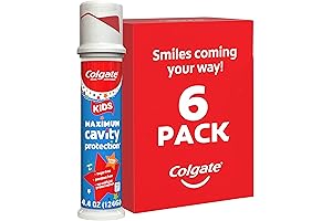 Crest for Kids Toothpaste Pump, Cavity & Anticavity Protection, Bubble Fruit, 4.4oz (Pack of 6)