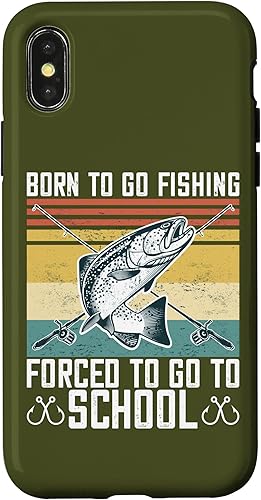 Miniatura 7 de Funda para iPhone 1212 Pro Born To Go Fishing Bass Fish Fisherman Boys Kids