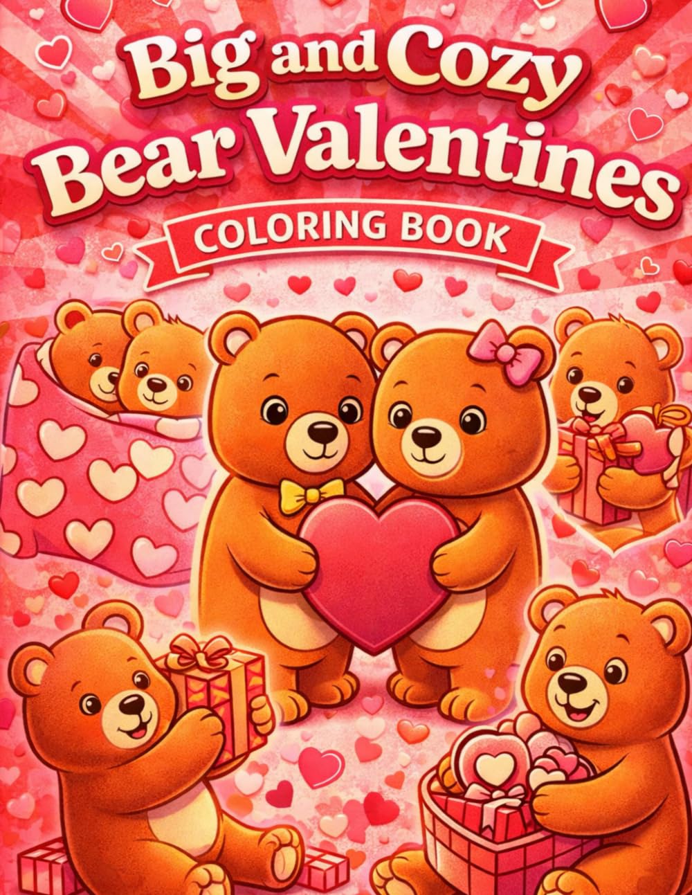 Big and Cozy Bear Valentines: Big, Cute & Cozy Valentine Bear Designs for Relaxation, Stress Relief, and Heartwarming Creative Fun