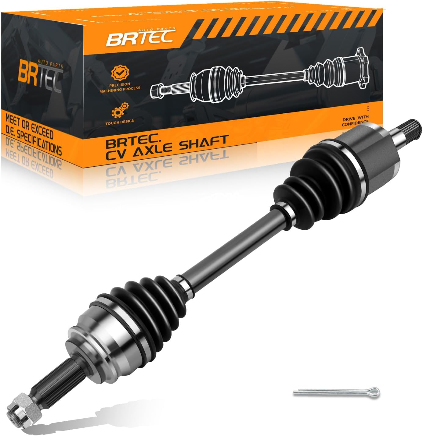 BRTEC Front CV Axle Shaft Assembly Fit for Jeep Compass 2014-2017 4WD/FWD, Patriot 2014 2015 FWD, Patriot 2014 4WD - L4 2.4L Automatic Trans, Driver Side 52123871AA