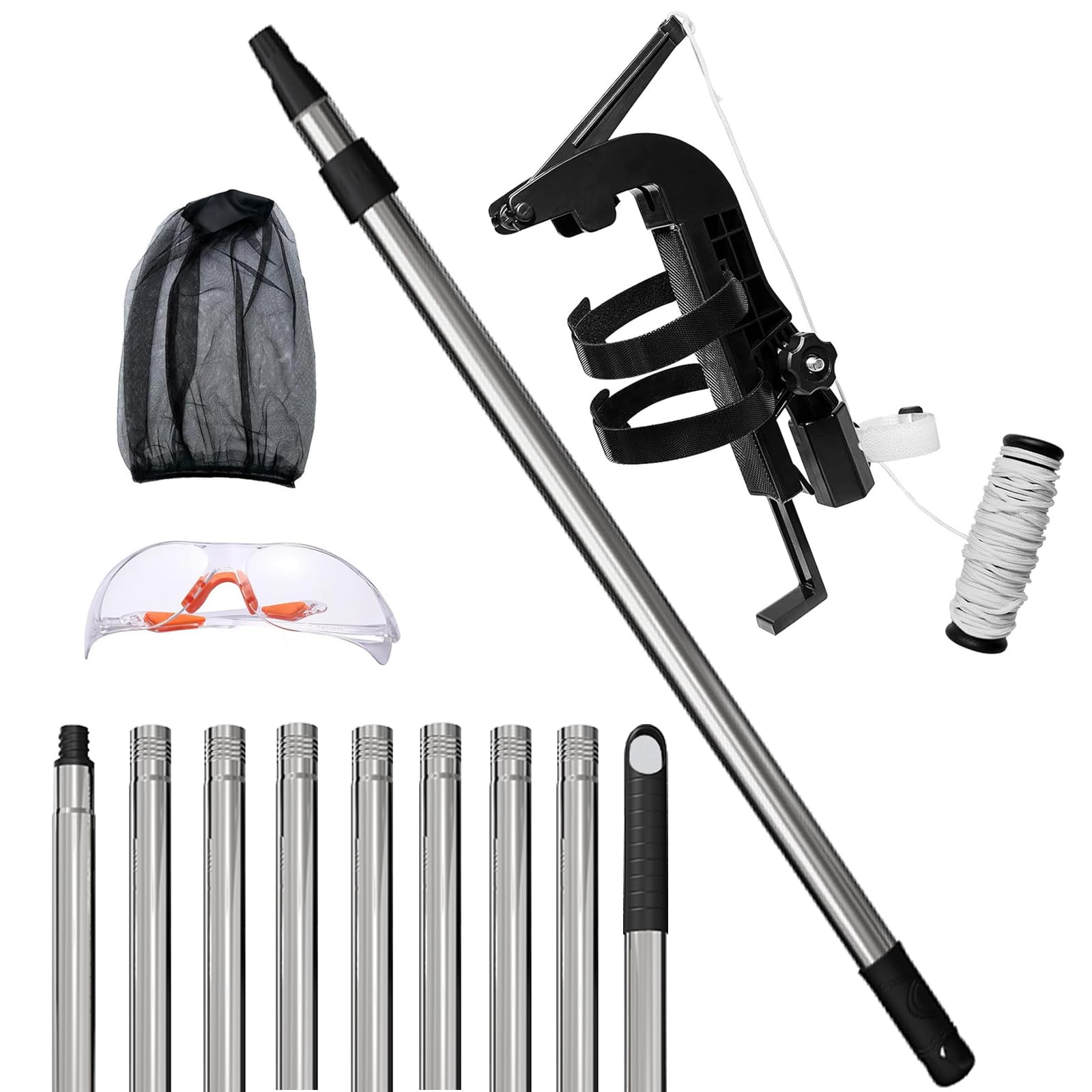 Adaptateur de tige de pulvérisation - Extendeur d'angle réglable - Avec rallonge de 3,6 m - Barres d'extension de bombes aérosol - Adaptateur de tige de pulvérisation - Support de bombe aérosol
