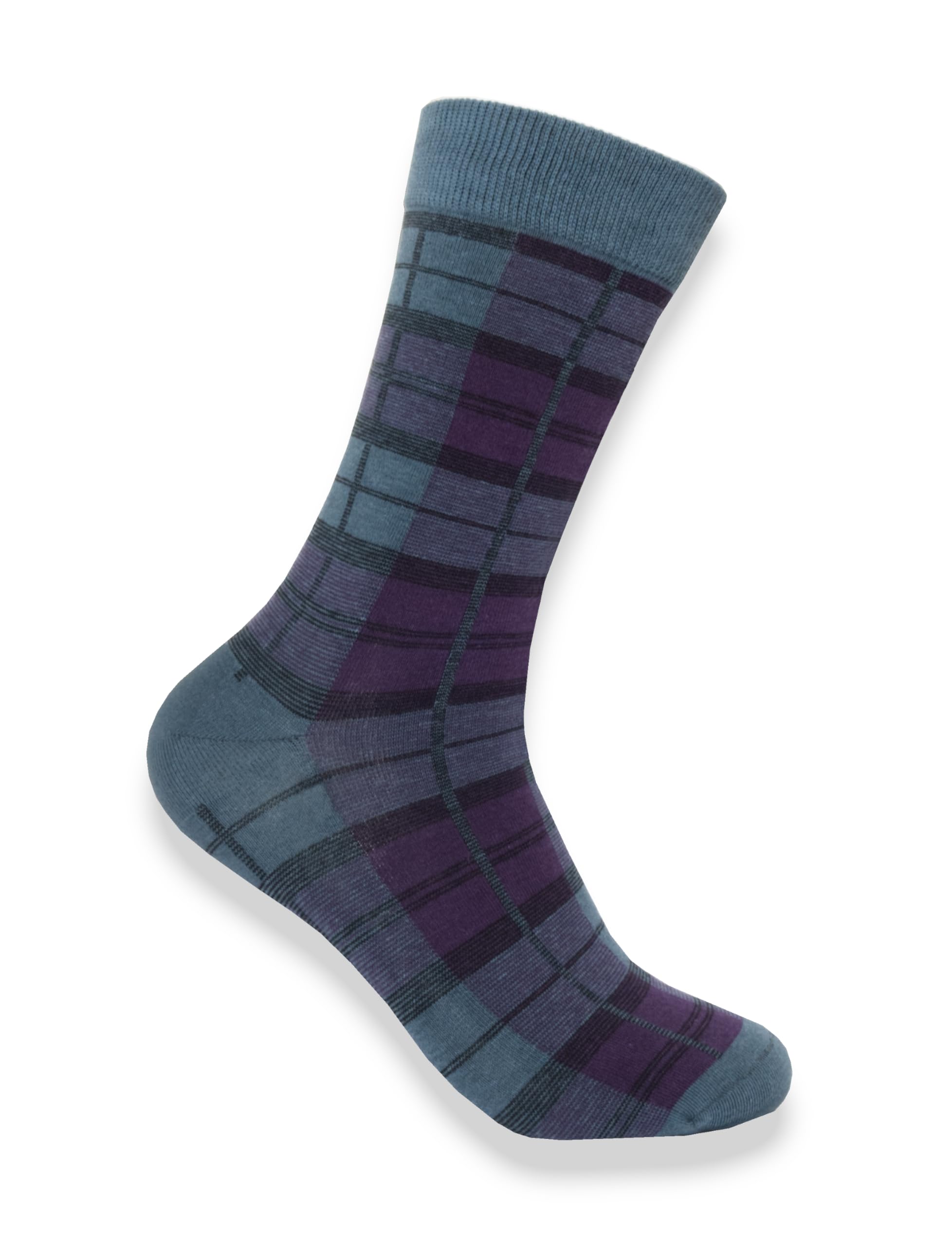 Dundreggan Purple & Blue Tartan Socks | UK6-9