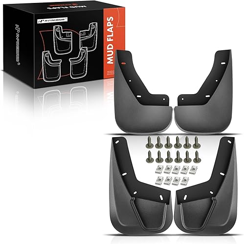 A-Premium Juego de 4 guardabarros compatibles con Chevrolet Tahoe 09-14 y GMC Yukon y Cadillac Escalade 07-14, sin guardabarros, delanteros y