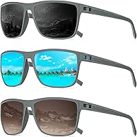Vista 10 de Gafas de sol polarizadas para hombre, anteojos de sol polarizados con protección UV, lentes de sol ligeras para conducir, pescar, jugar al golf