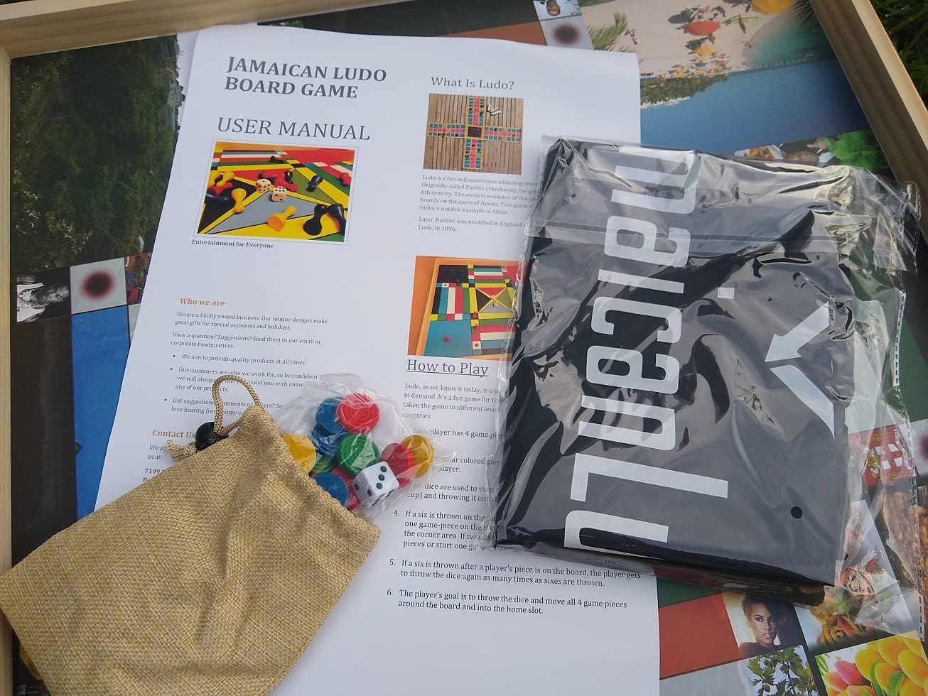 Jamaican Ludo - All About Jamaica Edition | 24in x 24in Board Game | Family Game Night Activity | Fun Easy Multi-Player Entertainment (Ludi/Ludy/Loodi)