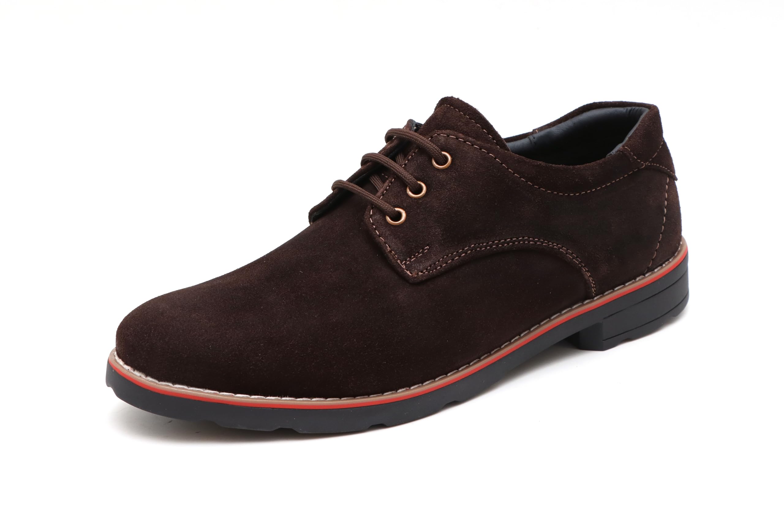 Suede Leather Lace Up Formal Shoes for Men-image-44