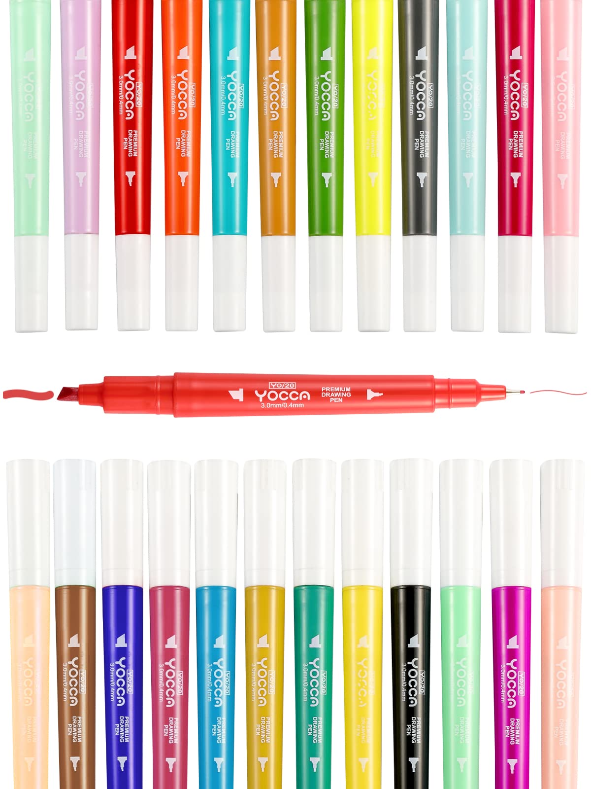 Amazon.co.jp: YOCCA 水性マーカーペン 24カラーセット