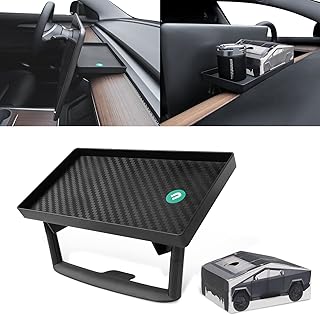 Klutchtech Tesla Model 3/Y Center Console Organizer Tray Magnetic Behind Screen Storage Tray Dashboard Organizer Tissue Holder Compatible with Tesla Model 3 Model Y Accessories