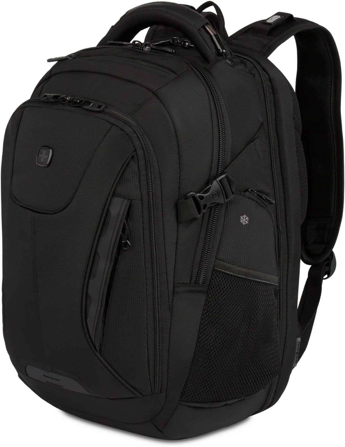 Travel Tech Elite Laptop Backpack – Fits Laptops up to 16” – ScanSmart TSA-Friendly Backpack with USB Port, Shoe Compartment & Organizer Pockets – Black