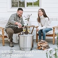 Vista 7 de Solo Stove Ranger Yaxa Exclusive Fire Pit Bundle Portable & Smokeless Includes Stand, Lid & Shelter Ideal for 2–4 People Stainless Steel