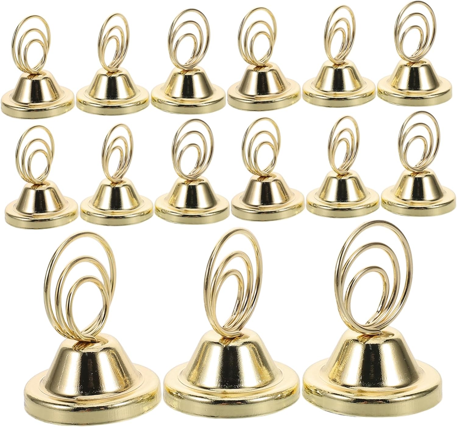 ABOOFAN 24pcs Mini Table Number Holders Rustic Photo Memo Clips Triple Design for Weddings Graduations and Parties Place Card Stands for Reception Decor