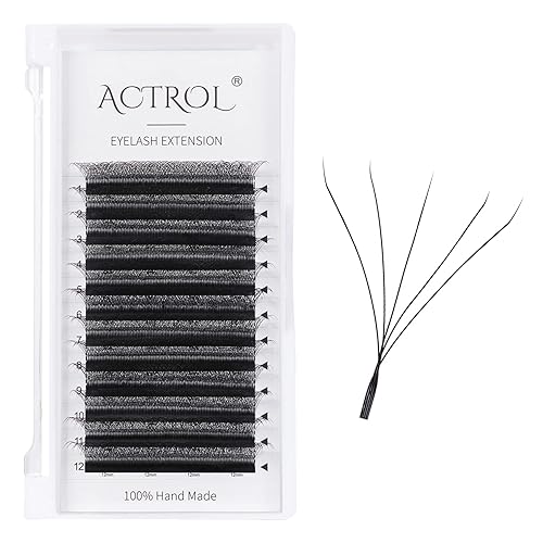 Extensiones de pestañas W 5D Volumen 0.07C Curl 0.354 in Easy Fan Pestañas en forma de W Pestañas premades Cluster Black YY Lash