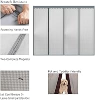 Vista 18 de Liveinu Upgraded Magnetic Garage Door Screen 2 Car Screen Door for Single or Double Garage with Hook & Loop Install Magnetic Closure 16 Ft x 8 Ft