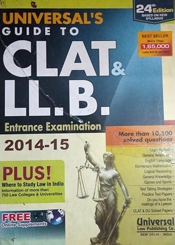 Universal's Guide To CLAT &amp; LL B Entrance Examination (Second Hand &amp; Used Book) (M)