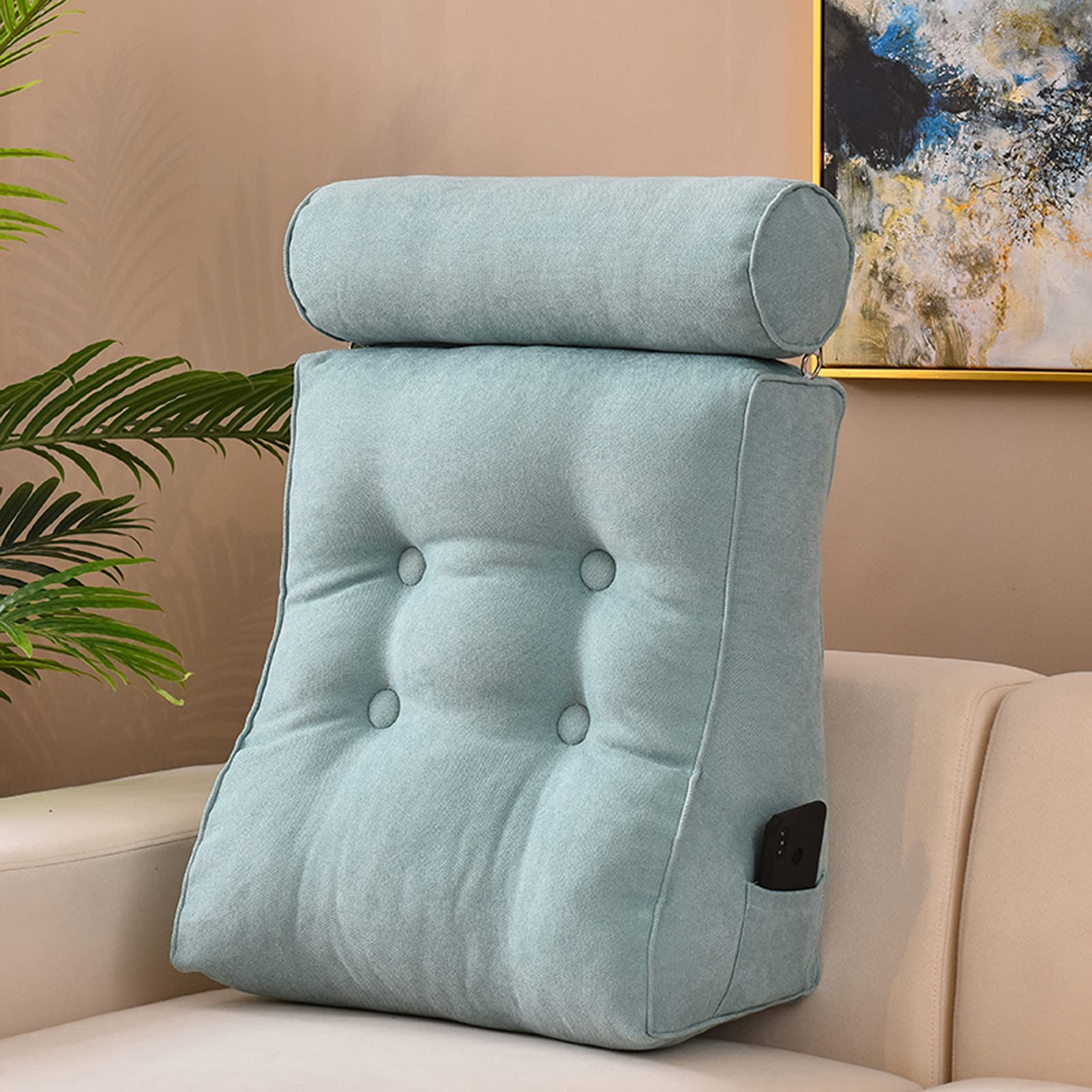 SBZIOJHDR backrest cushion, Reading Pillows,Lumbar Support Cushion,Rest Backrest Pillow,Great As for Books Or Gaming