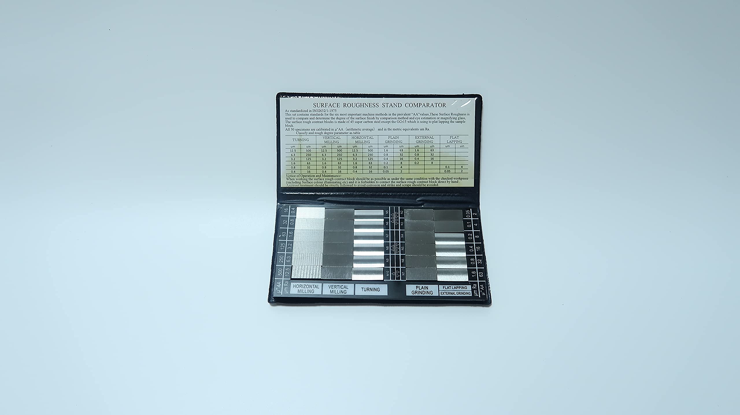 Surface Finish Gauge 30-Piece Surface Roughness Comparator Set ...