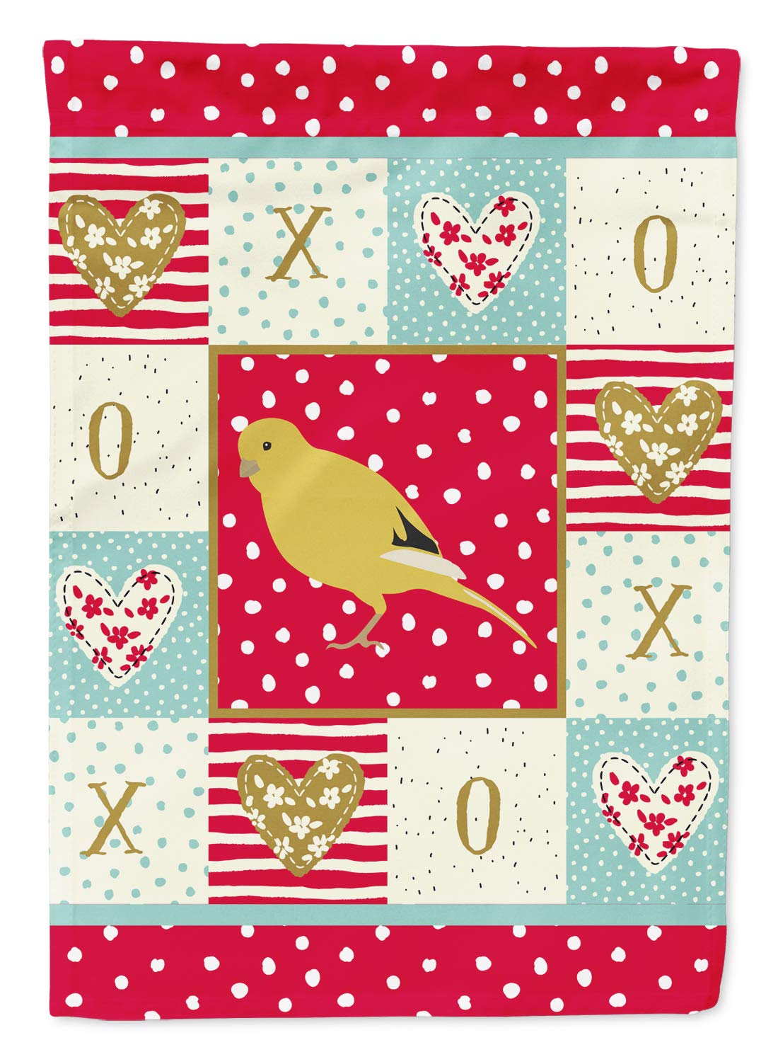 Drapeau canari border pour remplacer une déco de jardin fade