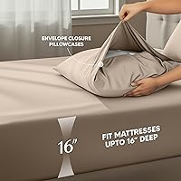 Vista 4 de Utopia Bedding - Juego de sábanas de microfibra cepillada, resistente al encogimiento y a la decoloración, de fácil cuidado, 3 piezas, tamaño Beige