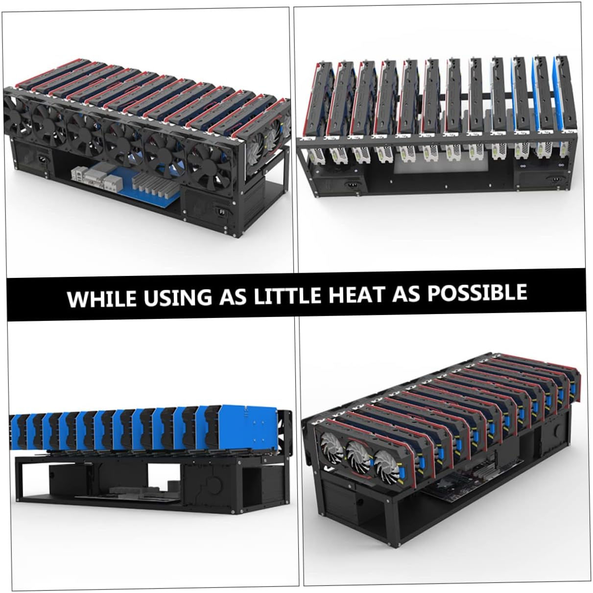 Generic 1set Graphics Cards Rack for Gpus Holder for Computer Mining Design for Efficient Cooling and Storage Easy to Use and Setup