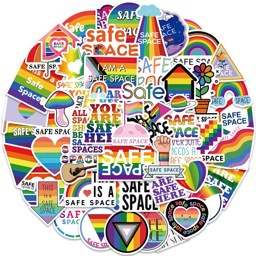 Buy 50 Packs Safe Space Stickers Water Bottles Laptop Phone Motorcycle ...