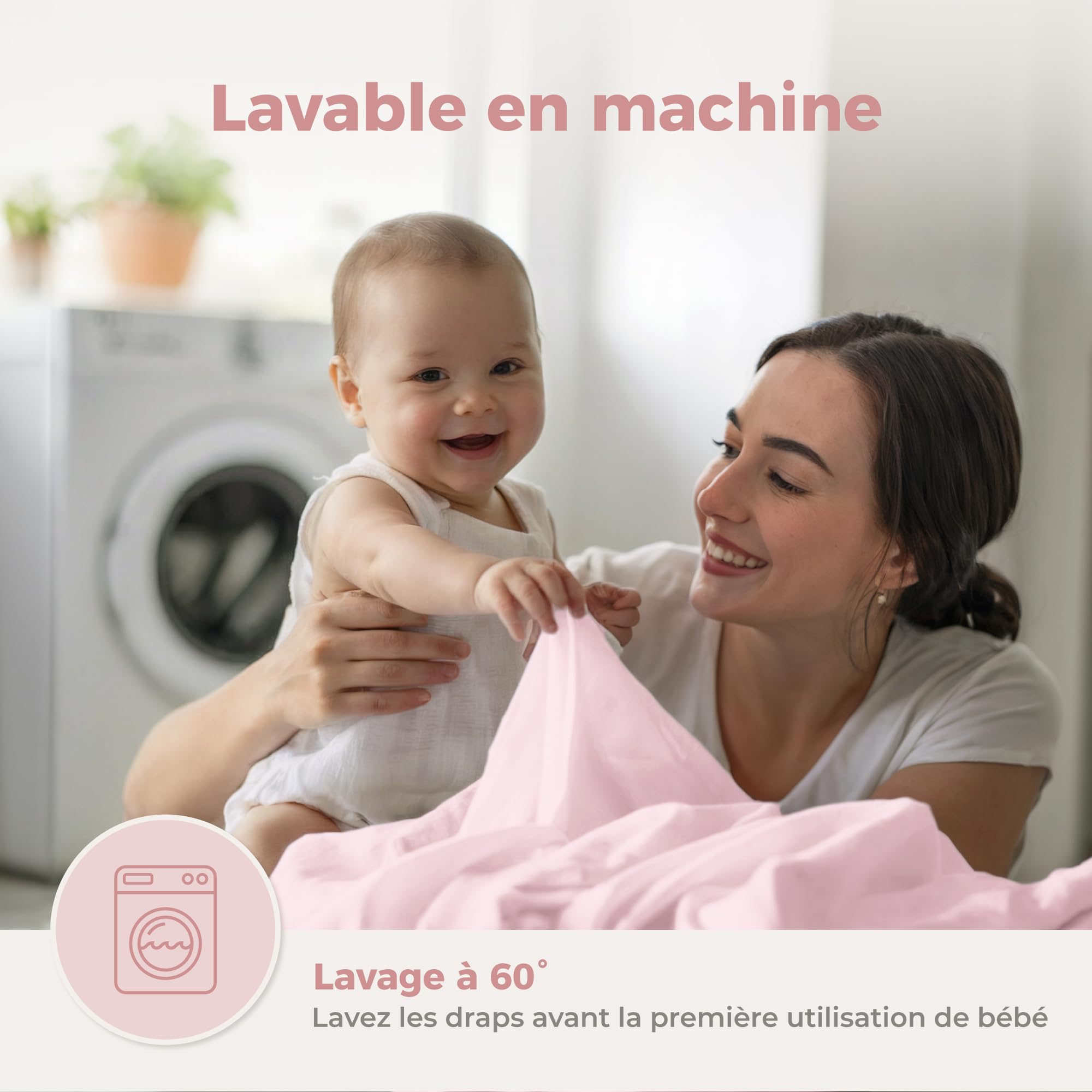 Dreamzie Lot de 2 Drap Housse Cododo + 1 Protege Matelas Impermeable Enfant - 55x90 cm - 100% Coton pour Berceaux, Matelas Cododo - Motif Heart