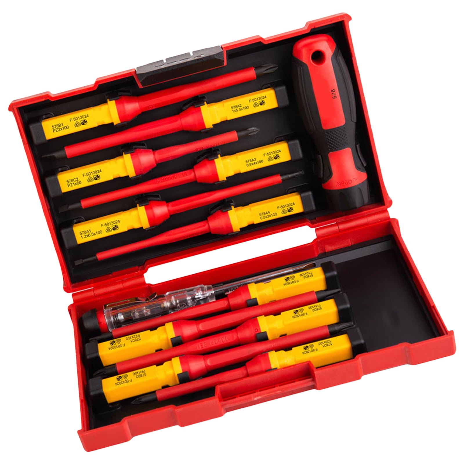 13 in 1 Insulated Electrician Tool Set 1000V NonConductive Steel Build Screwdriver Set Professional Tool