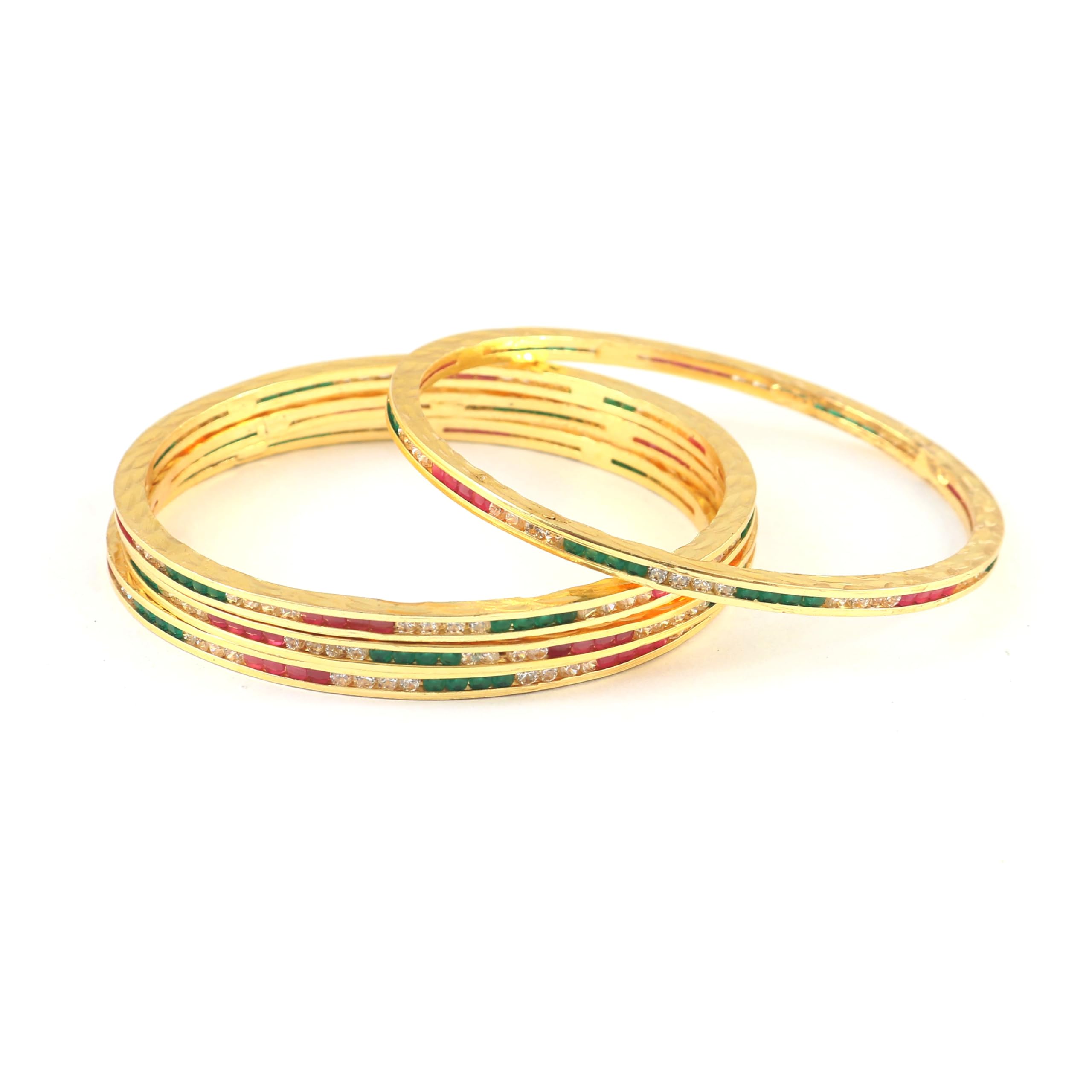 Mansya Jewellery Sleek American Diamond Golden finish Bangles (2.6) (B0DF8WJFGH) Amazon Price History, Amazon Price Tracker