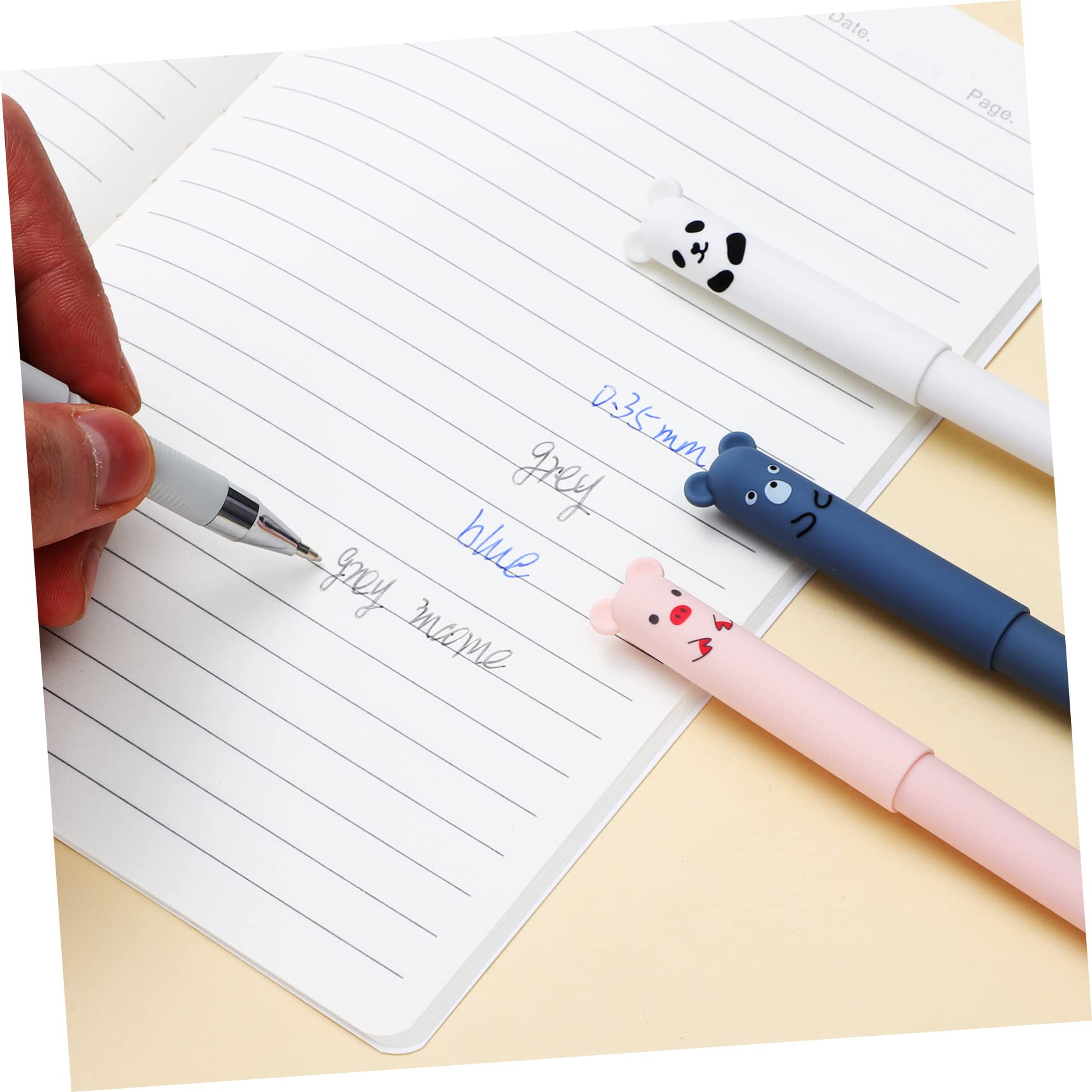 Tofficu 5 Ensembles Lot De 5 Stylos À Bille Effaçables Transparents Stylos De Dessin Animé Effaçables Fournitures Scolaires Fournitures De Papeterie Pour Étudiants Stylos À 8 pièces * 5